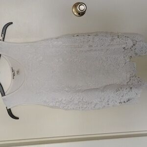 Sleeveless Crochet Cream Top